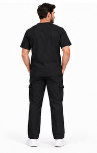 Tenue chirurgicale 3 pièces respirante pour infirmières, médecins, personnel pharmaceutique et hospitalier – Tissu extensible doux - Product Image 3