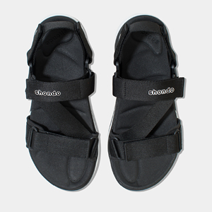 Sandales de sport unisexes SHONDO F8M décontractées à bout ouvert avec patch en caoutchouc logo SH noir et blanc, service OEM Vietnam - Product Image 3