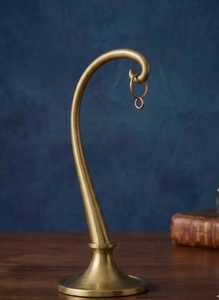 Suspended Brass Pendulum <b>Table</b> <b>Clock</b> Vintage Nautical Roman Numeral Timepiece Antique Mantel Office Decor - Product Image 3