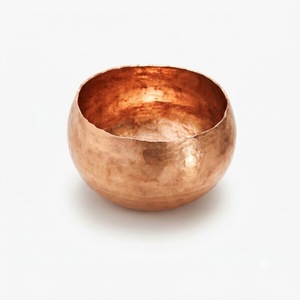 Bol en cuivre pur artisanal martelé, vaisselle en métal écologique, Katori pour la restauration et l'hôtellerie - Product Image 5