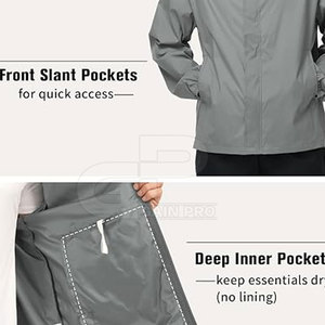 Veste de golf coupe-vent confortable pour hommes, résistante au vent, légère, respirante, vêtements de performance athlétique pour l'extérieur - Product Image 6