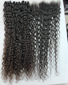 ผมชาวอินเดียใต้เส้นผมแท้ที่ยังไม่ผ่านกระบวนการผมแท้แบบไม่ผ่านกระบวนการผมลอนธรรมชาติแบบสองชั้นผมเรมี่จากอินเดียทุกสีที่เหมาะสม - Product Image 5