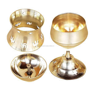 Brass Kapoor dani with Night lamp, Aroma Diffuser, Bakhoor dani, <b>Incense</b> <b>Burner</b> - Product Image 4