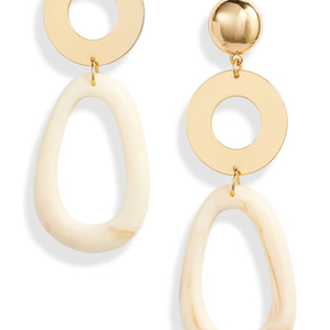 ต่างหูเรซิ่นหรูหรา ด้วยเทคนิคการผสมสีหลายชั้น ต่างหูเรซิ่นสไตล์วินเทจ งานแฮนด์เมด ราคาประหยัด - Product Image 1