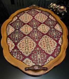 Trendy Pattern Enameled MDF Printed Tray Customize Size Storage Tray Handmade Handicraft Top Quality Enamel Tray By UO INDIA - Product Image 4