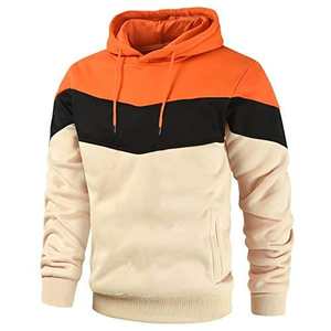 Sudadera con Capucha de Forro Polar para Hombre, Manga Larga, Diseño Casual con Bloques de Color Novedosos, Tallas Grandes, Características de Maternidad, Invierno, Bolsillo Sin Costuras - Product Image 3