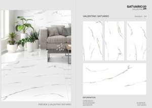 Azulejos de porcelana satvario de mayor venta en acabado satinado, tamaño 60x120cm, 600x1200mm, 24x48, para uso en paredes y suelos de interiores modernos. - Product Image 3