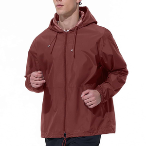 New Design <b>Light</b> Weight Rain <b>Jacket</b> High Quality Solid Color Zipper Closure Outdoor <b>Men</b> Waterproof Windbreaker <b>Jackets</b> - Product Image 1