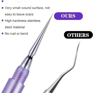 Purple Blackhead Remover Needle with Dual Tips for Face Acne Extraction Tool Facial Spot <b>Extractor</b> Tool - Product Image 3