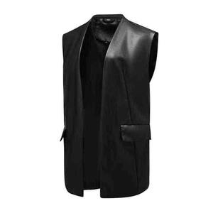 Chaleco de Motocicleta de Cuero Genuino de Alta Calidad para Hombre, Resistente al Viento, Talla Grande, Chaleco de Seguridad Protector para Carreras - Product Image 3