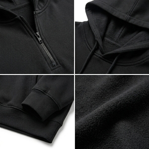 Men 2 Piece Sports Team <b>Tracksuit</b> Set Quarter Zip Hoodie Fleece Jogger Pants Uniform Custom OEM Wholesale Manufacturer - Product Image 3