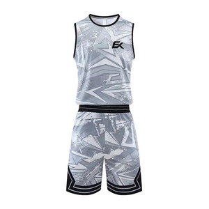 Conjunto de Camiseta de Baloncesto Sublimada Personalizada, Camiseta sin Mangas con Pantalones Cortos, Estampado Geométrico, Absorbe la Humedad, Ajuste Atlético, Unisex para Adultos - Product Image 2