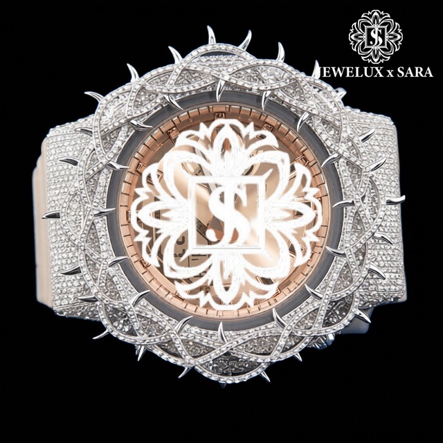 High on Demand Luxury Black Silicone Iced Out Dial Diamond Watch Iced Out Dial with Premium Automatic Movement at Good Price