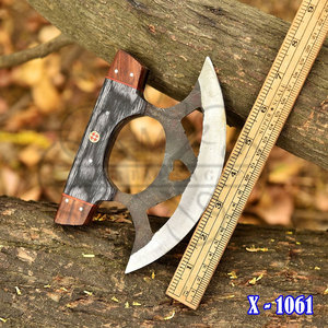 Cuchillo de Cocina y Aire Libre Ulu Alaskan de Acero al Carbono Hecho a Mano con Funda - Product Image 3