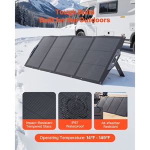 Pannello Solare Monocristallino Portatile 200W ad Alta Efficienza 24% Pieghevole e Flessibile con Uscita MC4, Caricatore USB-A e Tipo C - Product Image 5