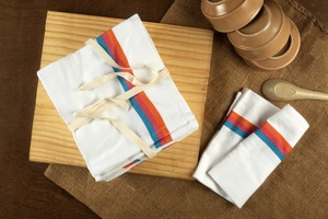 Serviettes de cuisine carrées et rectangulaires en coton 100% écologique, tissées, rayées, séchage rapide, étiquette personnalisée, lavables en machine, Tamil Nadu - Product Image 6