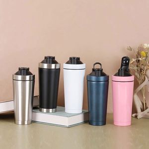 Eco Friendly Custom Logo Double Wall Stainless Steel <b>Protein</b> Shakers Shaker <b>Bottle</b> 750ml 500ml Metal Shaker <b>Bottle</b> - Product Image 2