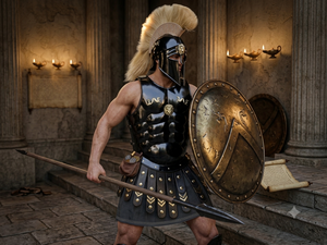 Casco Corintio Griego Tradicional Hecho a Mano, Armadura Musculosa Negra de Acero para Disfraz de Guerrero, Réplica Histórica para Cosplay - Product Image 2