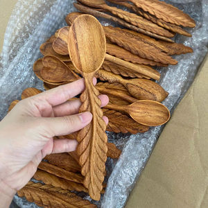 Leaf Spoon Coffee Mixing Wooden Spoon Dong Nai Aria Model for Kitchen Dining <b>Table</b> Parties by 99 Gold Data - Product Image 6