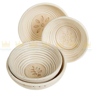 ตะกร้าหวายใส่แป้งขนมปังแบบกลมใช้เป็นของขวัญอุปกรณ์เครื่องครัว - Product Image 2