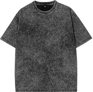 เสื้อยืดผู้ชายซักด้วยกรดเสื้อยืดซักด้วยกรดออกแบบโลโก้ได้ตามต้องการ - Product Image 1