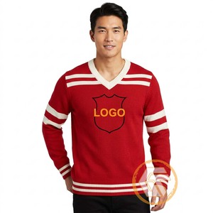 เสื้อคาร์ดิแกนอะคริลิคสำหรับผู้ชายลาย Alpha Psi คุณภาพสูงจาก GREEK TREASURES สำหรับฤดูหนาว ปักลายตามสั่ง คอวี ระบายอากาศได้ดี - Product Image 2