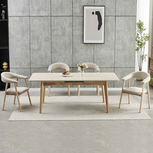 Vente en gros de tables design modernes en bois blanc <span class=keywords><strong>meubles</strong></span> de salon avec table à manger multifonctionnelle - Product Image 3
