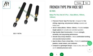 Juego de 3 Portapuntas Franceses de Precisión, Herramienta para Joyería, Microherramienta Manual |   N.° de artículo GS-1167A - Product Image 3
