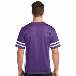 Maillot de lacrosse personnalisé pour homme à col en V en mesh, manches courtes, entièrement sublimé, maillots d'équipe de lacrosse personnalisés en mesh - Product Image 2