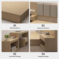 Juego de Muebles para Habitación de Hotel, Solución Integral, Juego de Muebles de Lujo para Dormitorio de Hotel con Cabecera de Cama, Gabinete y Sofás