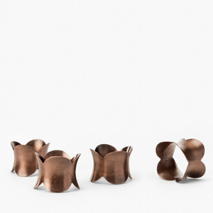 <b>Matte</b> Black Iron Contemporary Napkin Rings for Wedding Dining Dcor-Stocked Eco-Friendly & Durable - Product Image 2