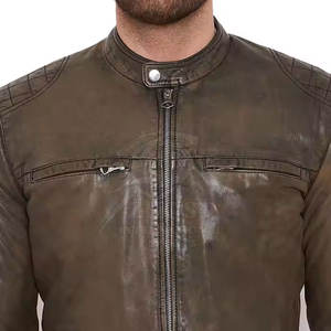 Chaquetas de Cuero para Hombre con Cierre, Chaquetas de Cuero Estilo Motociclista con el Mejor Material para Usar en Invierno - Product Image 5