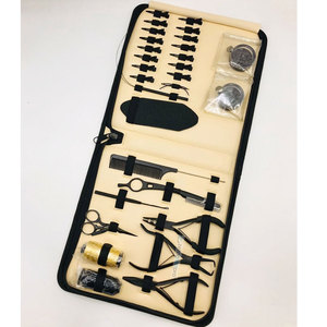 Professional Microlink Hair Extension Tool Free Silicone Beads Nylon Threads Black Matte Stainless Steel Pliers Eco-Friendly - Product Image 2