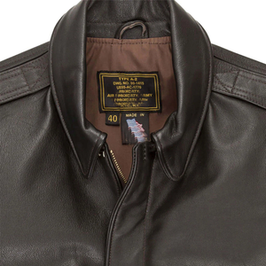 Op maat gemaakte zwarte leren bomberjack heren pilotenjack met utility pockets premium leren pilotenjack private label - Product Image 5