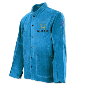 Chaqueta de Trabajo MBAANI Negra de Manga Larga, Impermeable, de Poliéster Soldado, con Botones al Frente, Corte Regular, Ropa de Seguridad Ignífuga - Product Image 3
