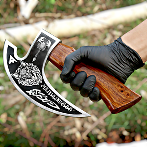 Artisan Handmade carbon Steel Pizza <b>Axe</b> with Natural <b>Wood</b> Handle Custom Logo | Wholesale Supplier. - Product Image 6