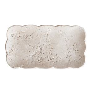 Trending Travertine Scalloped Tray Luxury Stone Serving Tray Decorative <b>Coffee</b> <b>Table</b> Tray Modern Home Decor Best Seller new look - Product Image 1