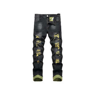 Jeans déchirés à jambes larges pour femmes, tissu en coton doux et léger, coupe décontractée confortable, style décontracté quotidien, streetwear OEM - Product Image 4