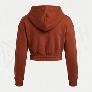 Sweat-shirt à capuche anti-boulochage respirant pour femme, style streetwear, vêtement de détente, couleur personnalisable, vente en gros - Product Image 2