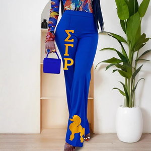 กางเกงพิมพ์ลาย Sigma Gamma Rho Sorority ทรงตรง สไตล์ลำลอง แฟชั่นสตรีทแวร์ กางเกงวอร์มพิมพ์ลายทั่วตัว รับผลิตแบบ OEM - Product Image 1