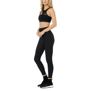 Conjunto de Yoga sin Costuras para Mujer, Leggings de Cintura Alta, Sujetador Deportivo con Tirantes Cruzados, Cuello Alto, Spandex/Nylon Transpirable, para Gimnasio y Fitness - Product Image 2
