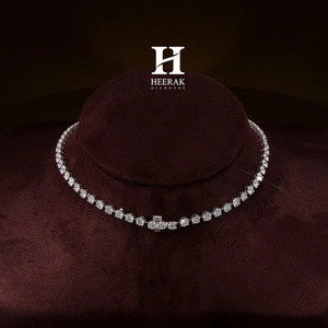 Collar de Diamantes en Forma de Y de Lujo, Chapado en Oro Blanco de 14K, con Diamantes Cultivados en Laboratorio, Collar de Tenis con Colgante para Mujer, Regalo de Joyería para Boda - Product Image 5