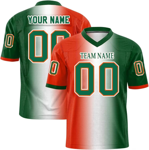 Custom Men's American Football Jersey Team Name Sublimated V-Neck Breathable <b>Mesh</b> <b>Short</b> Sleeve Adult Sport Apparel - Product Image 1