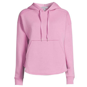 Sudadera con Capucha para Mujer, Color Amarillo Sólido, Felpa de Algodón, Corte Regular, para Otoño, con Bolsillos - Product Image 5