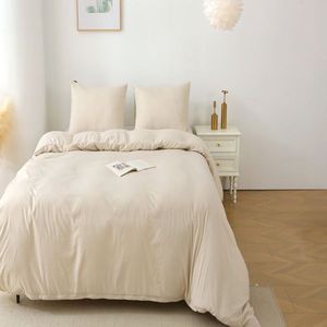 Solid Color King Size Duvet Cover Set 3-Piece Bedding Including 1 Duvet Cover and 2 Pillow Shams Comforter Not Included - Product Image 6