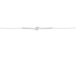 EtherStar Jewels - Brazalete de Diamantes con Diseño de Curva en S de 1.0 Quilates en Oro de 18K para Mujer - Product Image 4
