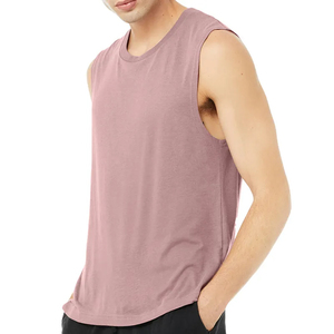 เสื้อกล้ามผู้ชายขายดีที่สุด เนื้อผ้านุ่มสบาย โพลีเอสเตอร์ผสมสแปนเด็กซ์ เสื้อกล้ามแขนกุดผู้ชาย ไซส์ใหญ่ - Product Image 3