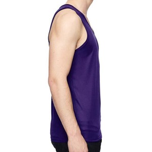 Débardeur Homme Tricoté Sans Manches Col Rond Violet Entièrement Personnalisable Couleur Unie Grande Taille - Product Image 4