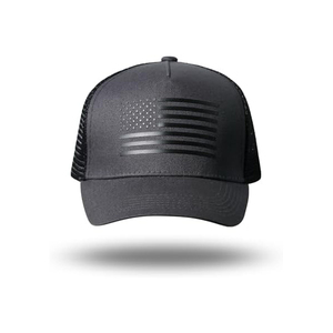 Gorra Trucker Negra de 6 Paneles, Unisex, Casual, de Color Sólido, con Malla, Cierre Trasero Ajustable, para Primavera/Verano - Product Image 2