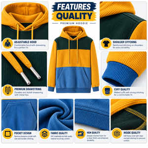Wholesale Custom Blank <b>Men</b> Winter Warm <b>Sherpa</b> Fleece Hoodie Oversized Half Zip Fluffy Teddy Pullover Sweatshirt with Drawstring - Product Image 5